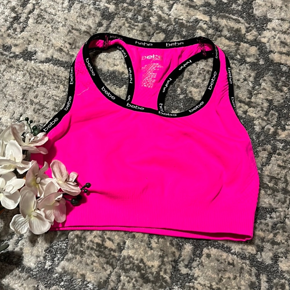 Bebe Hot pink sports bra